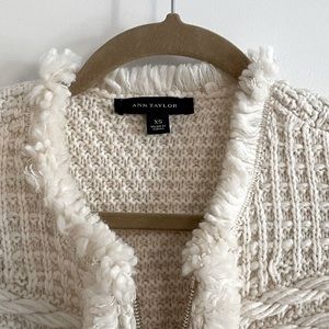 Ann Taylor White Wool Jacket XS $49